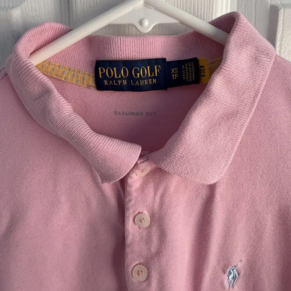 Ralph Lauren Polo Golf Tailored Fit Long Sleeve Women XS Pink Preppy Academia - Picture 2 of 5